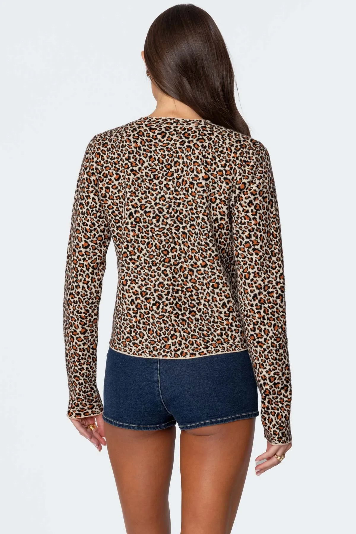 Leopard Printed Knit Cardigan sold by Edikted product image thumbnail 5