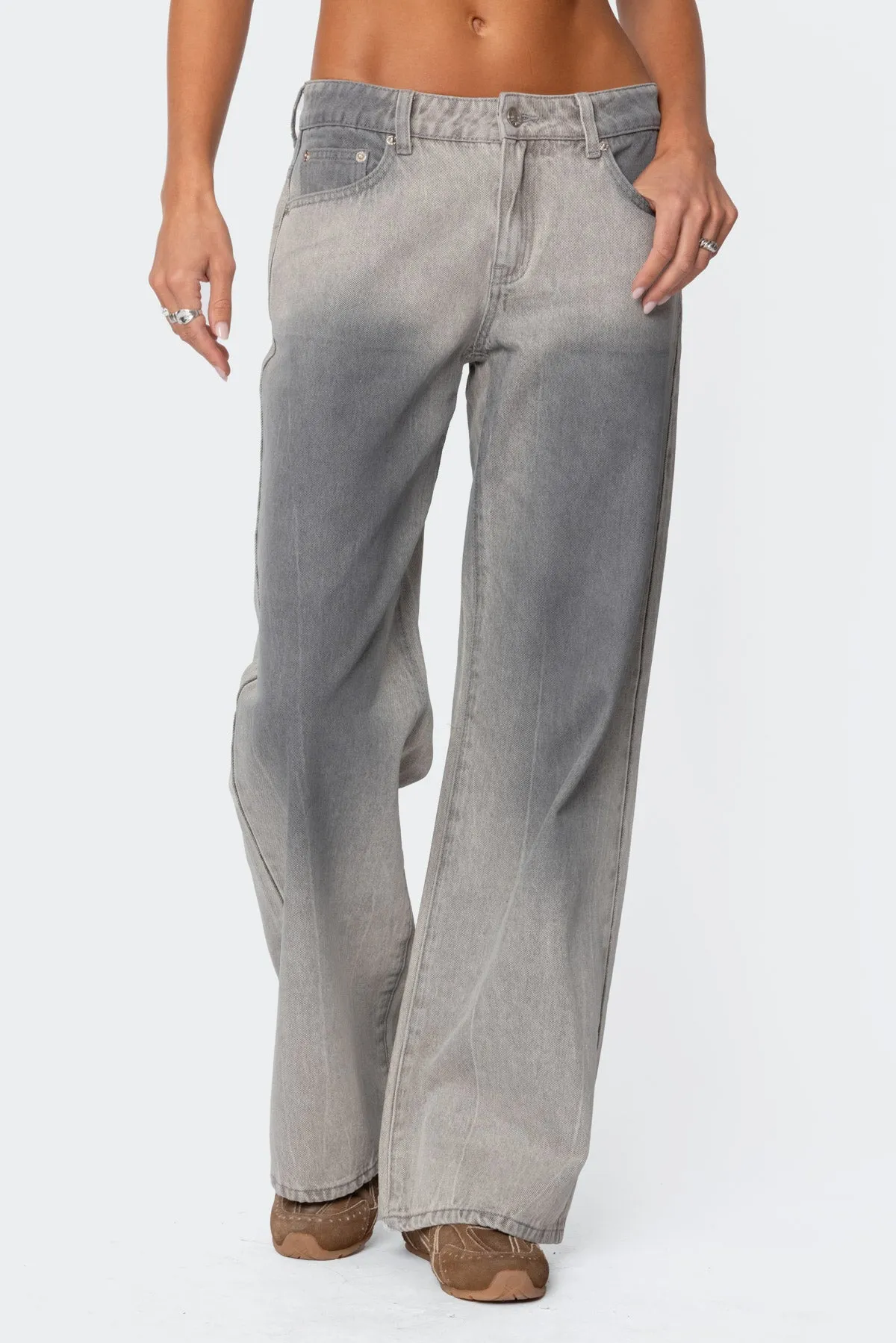 Joe Washed Low Rise Baggy Jeans sold by Edikted product image thumbnail 2