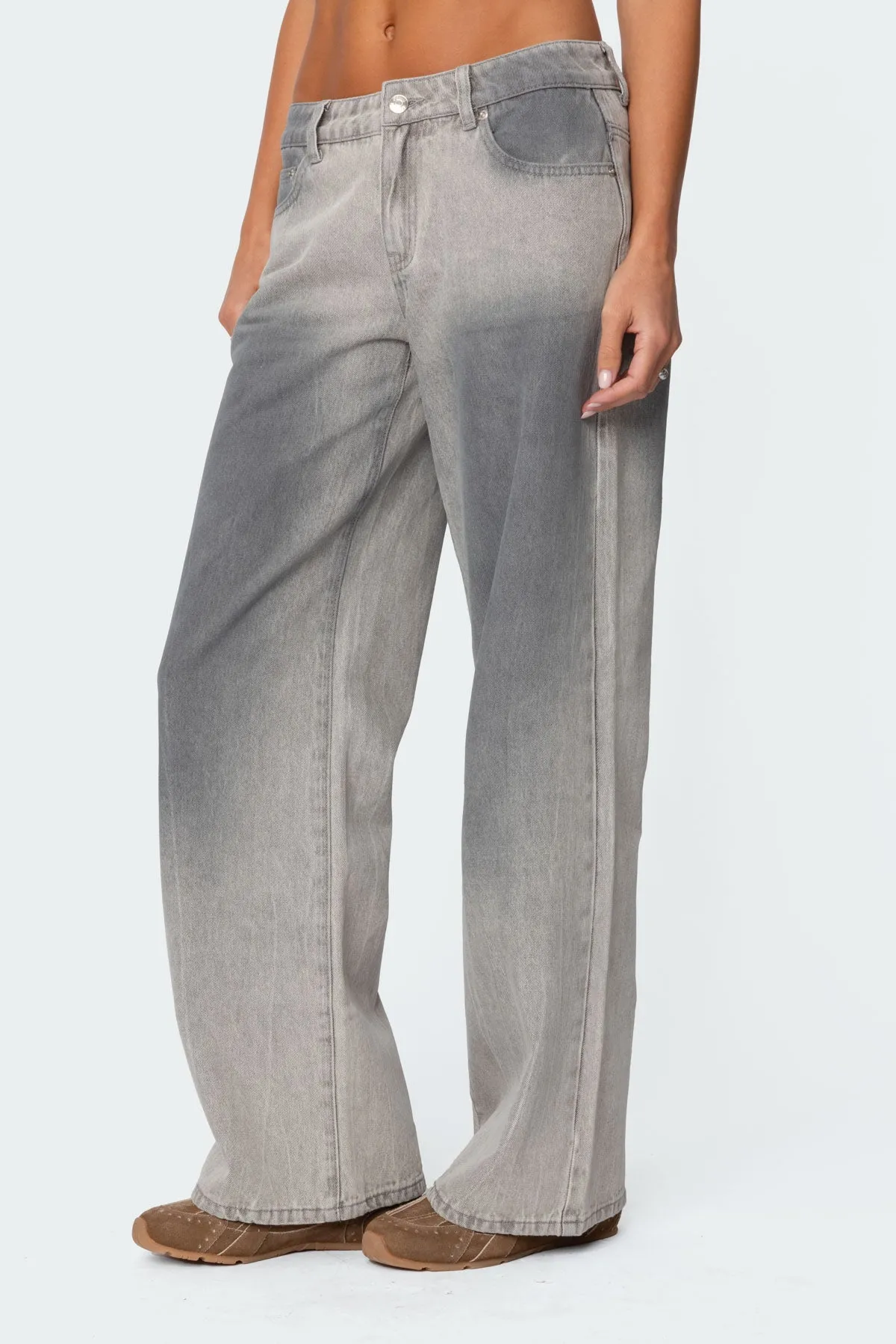 Joe Washed Low Rise Baggy Jeans sold by Edikted product image thumbnail 4