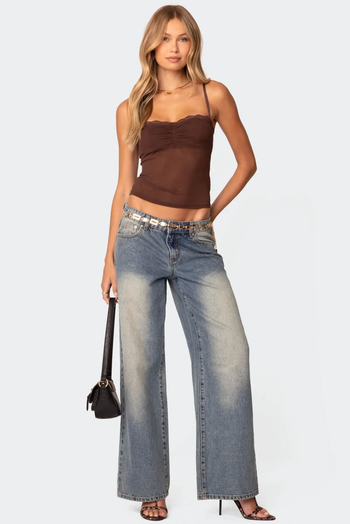 Elina Sheer Mesh Bra Top sold by Edikted product image thumbnail 2