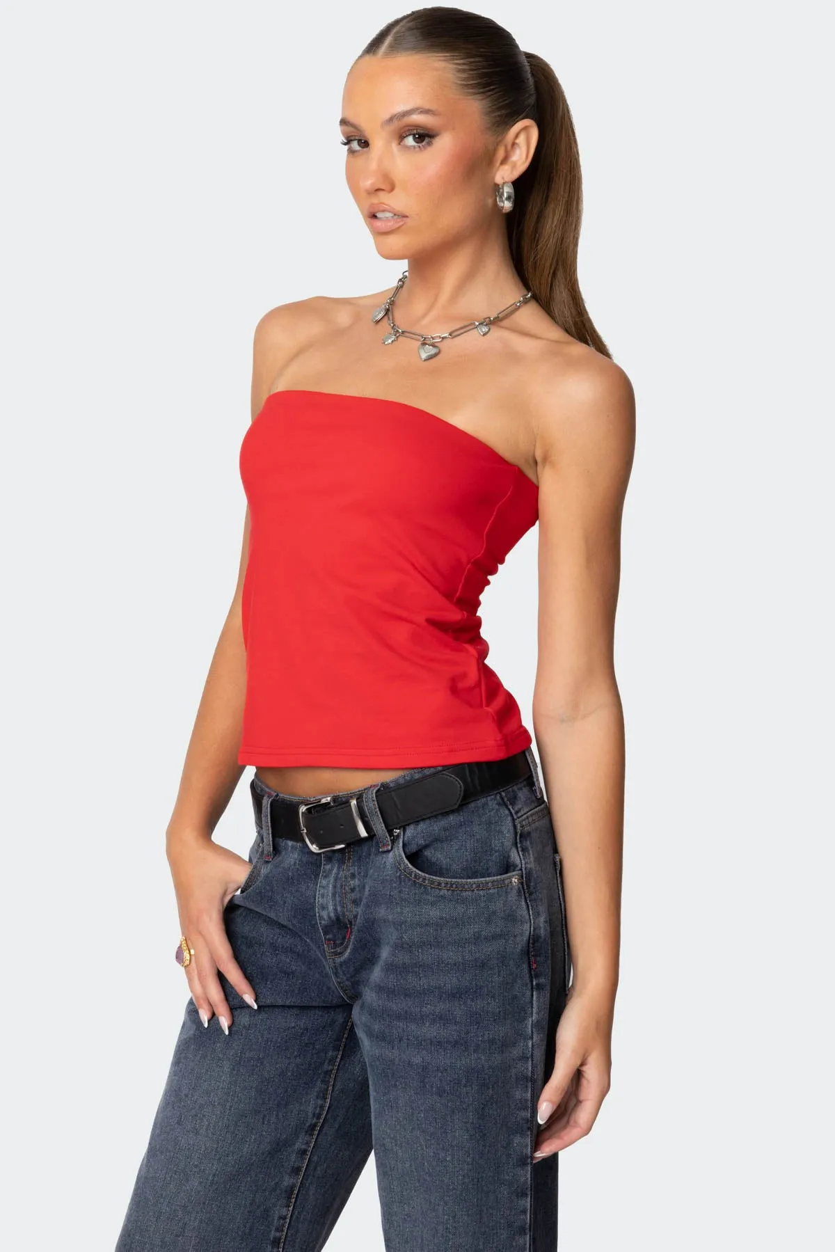 Built In Bra Tube Top sold by Edikted product image thumbnail 3