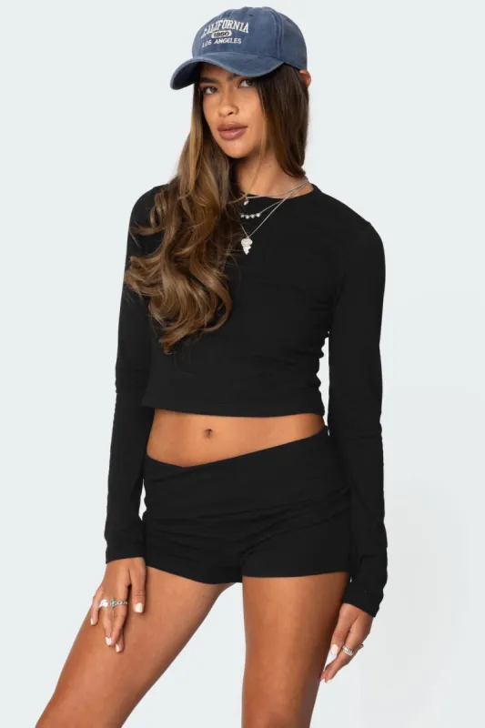 Meg Long Sleeve Top sold by Edikted