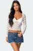 Mykonos Sheer Lace Top sold by Edikted