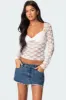Mykonos Sheer Lace Top sold by Edikted