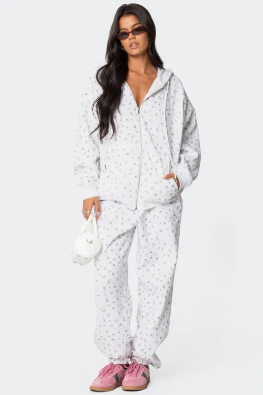 Bouquet Oversized Sweatpants sold by Edikted