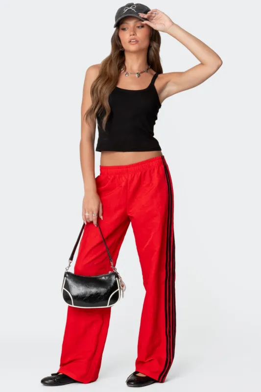 Felicity Nylon Track Pants sold by Edikted