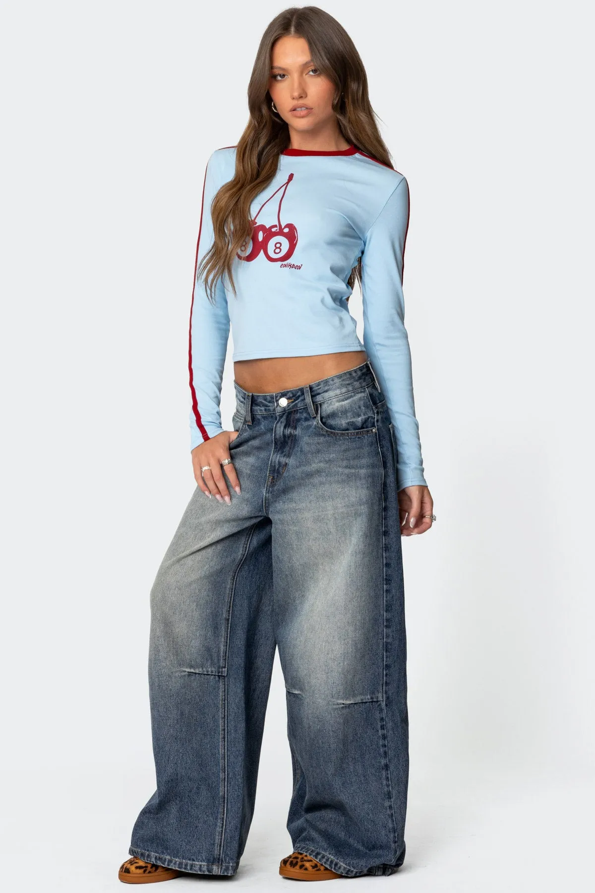 Skater Girl Washed Low Rise Jeans sold by Edikted product image thumbnail 3