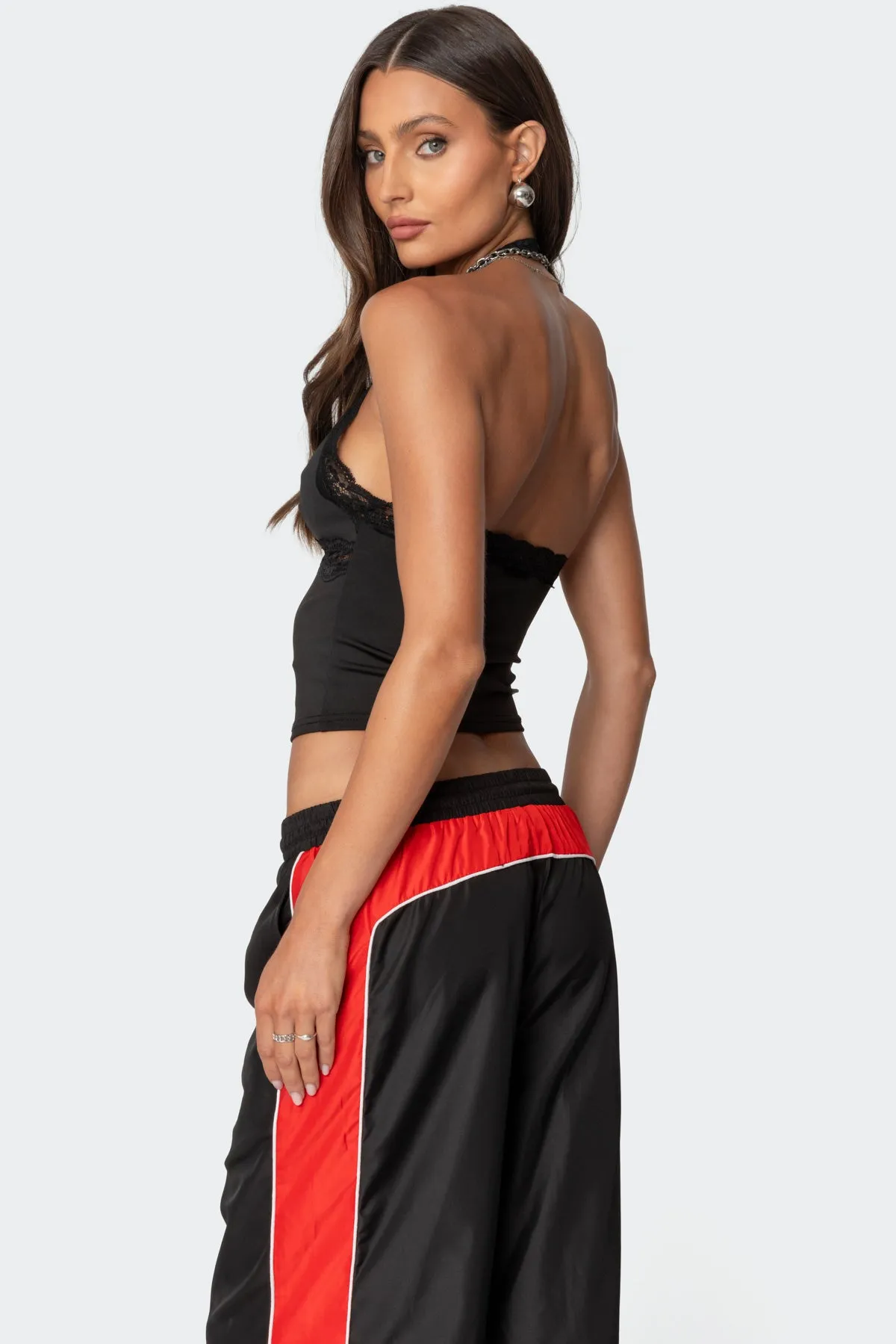 Cindi Lace Trim Halter Top sold by Edikted product image thumbnail 5