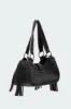 Shterna Fringed Faux Leather Sueded Bag sold by Edikted