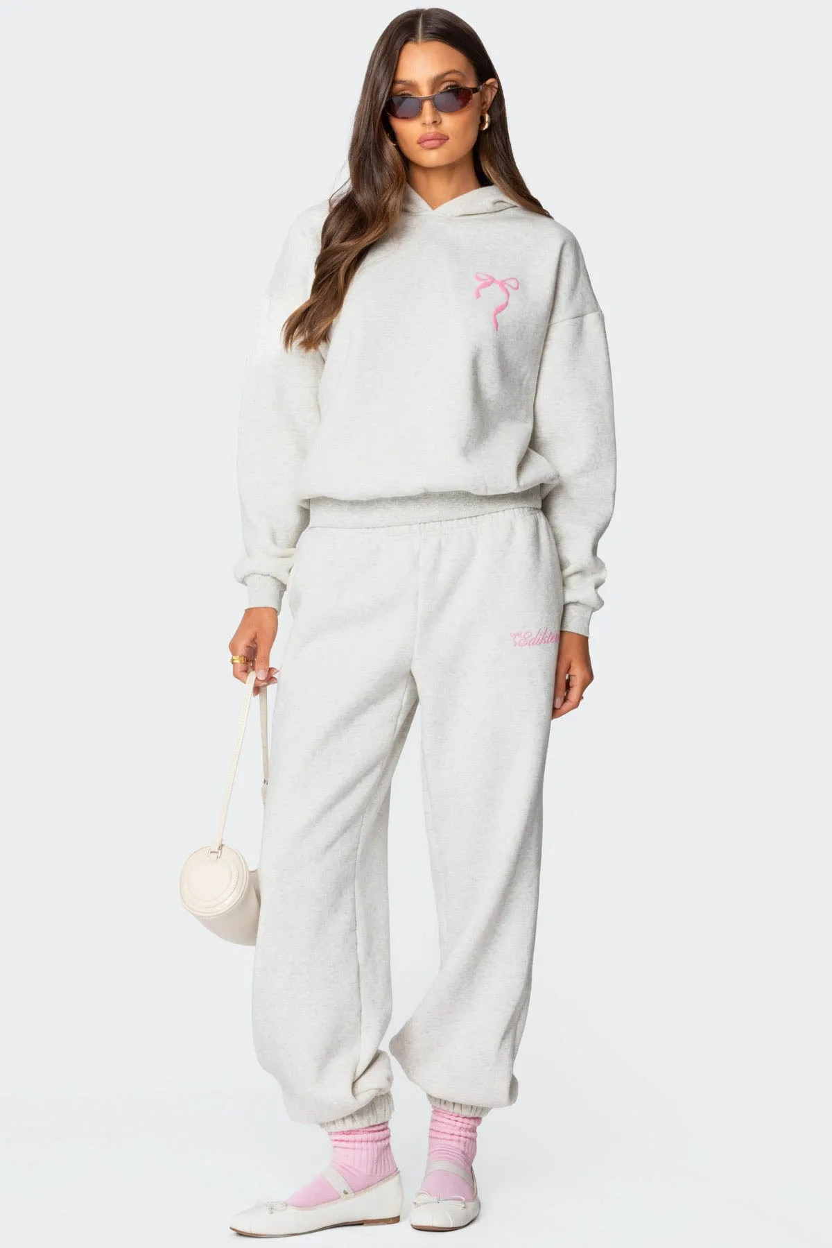 Sasha Bow Detail Sweatpants sold by Edikted