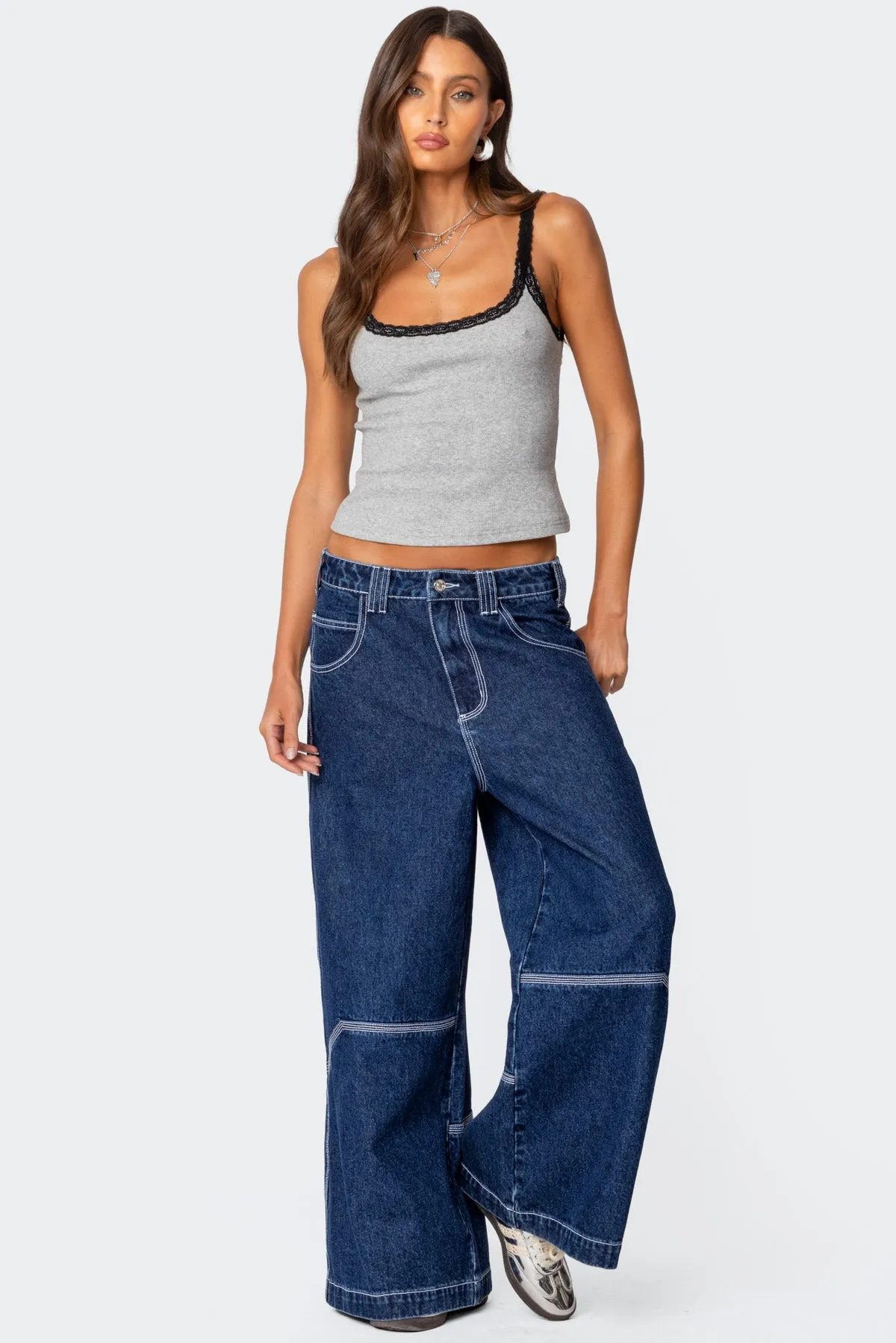 Jude Lacey Ribbed Tank Top sold by Edikted product image thumbnail 2