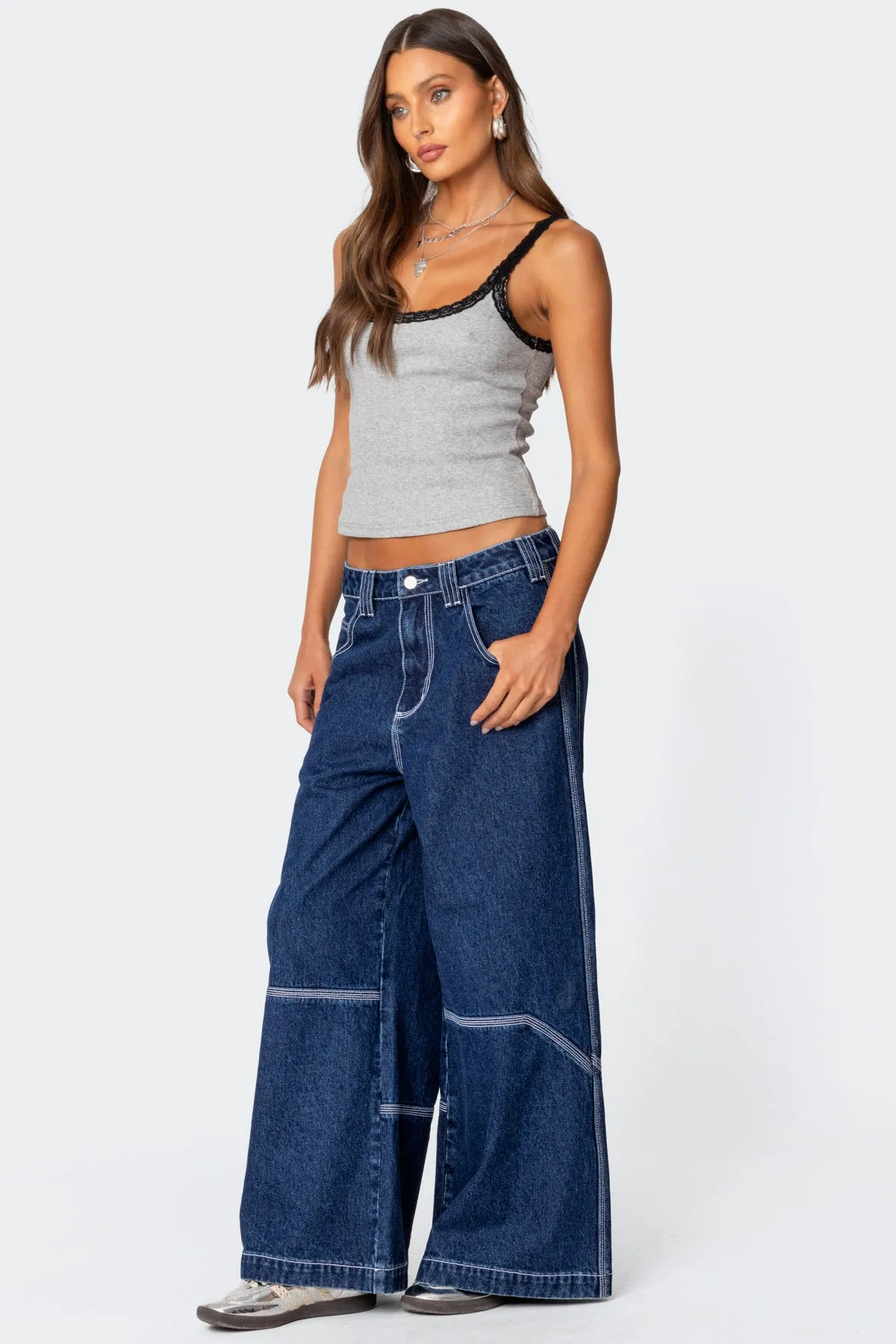 Jude Lacey Ribbed Tank Top sold by Edikted product image thumbnail 4