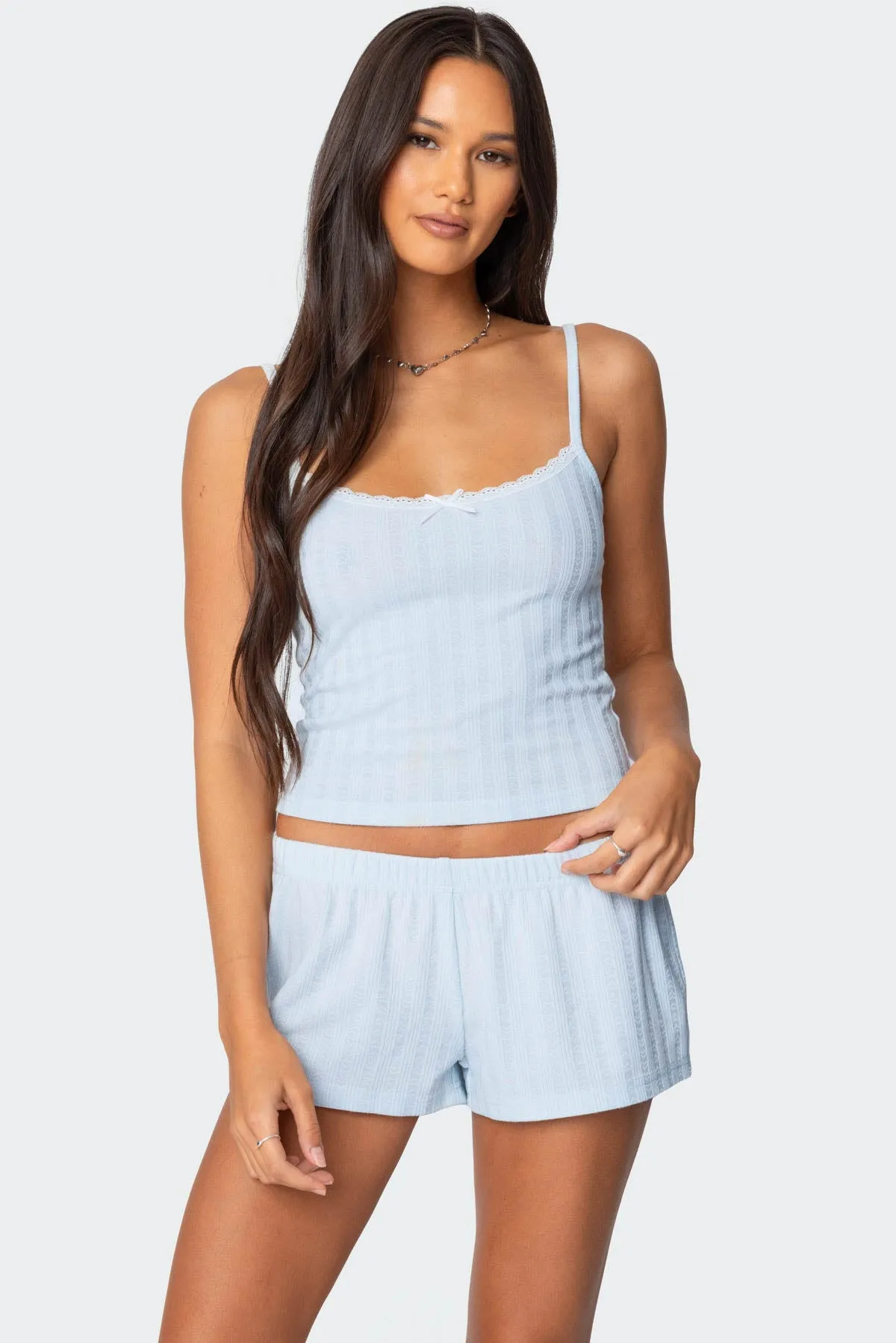 Irene Pointelle Tank Top sold by Edikted