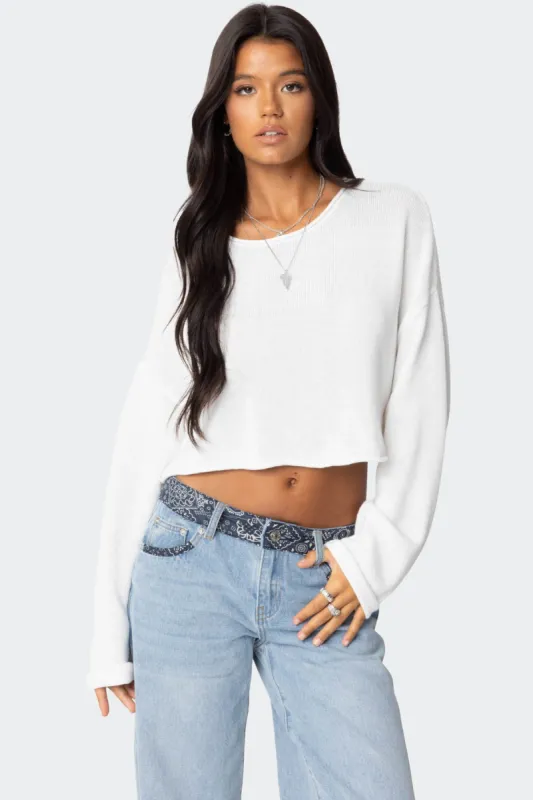 Shyrah Oversized Knit Top sold by Edikted
