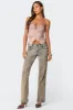 Ring Cut Out Asymmetric Strapless Top sold by Edikted
