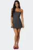 Pleated Drop Waist Mini Dress sold by Edikted