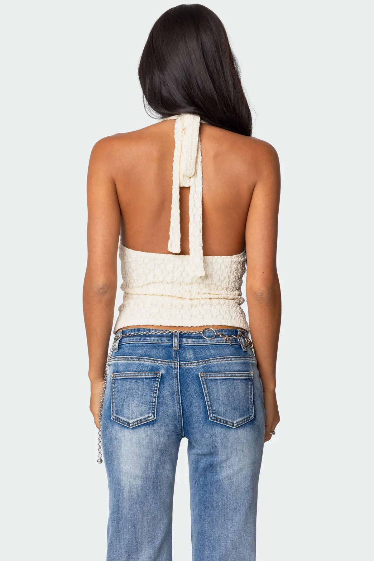 Willow Textured Halter Top sold by Edikted product image thumbnail 5