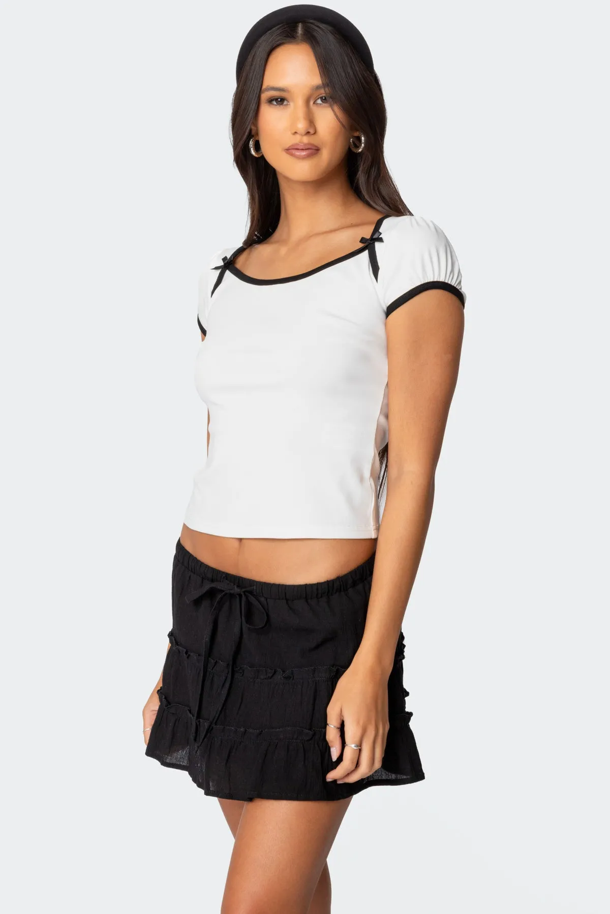 Rashelle Contrast Bow Top sold by Edikted product image thumbnail 3