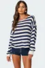 Anney Oversized Striped Sweater sold by Edikted