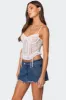 Nicolette Sheer Lace Corset sold by Edikted