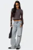 Adam Distressed Wide Leg Jeans sold by Edikted