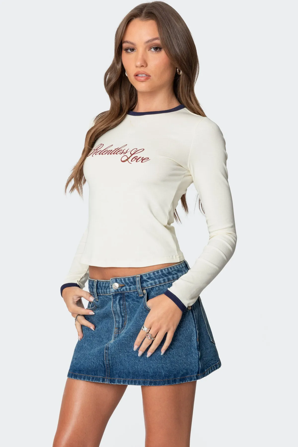 Relentless Long Sleeve T Shirt sold by Edikted product image thumbnail 3