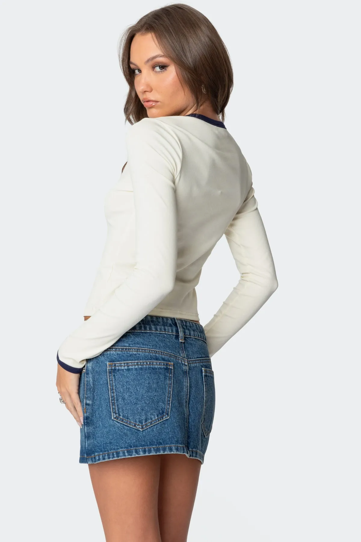 Relentless Long Sleeve T Shirt sold by Edikted product image thumbnail 5