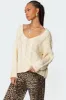 Inga Oversized Cable Knit Sweater sold by Edikted