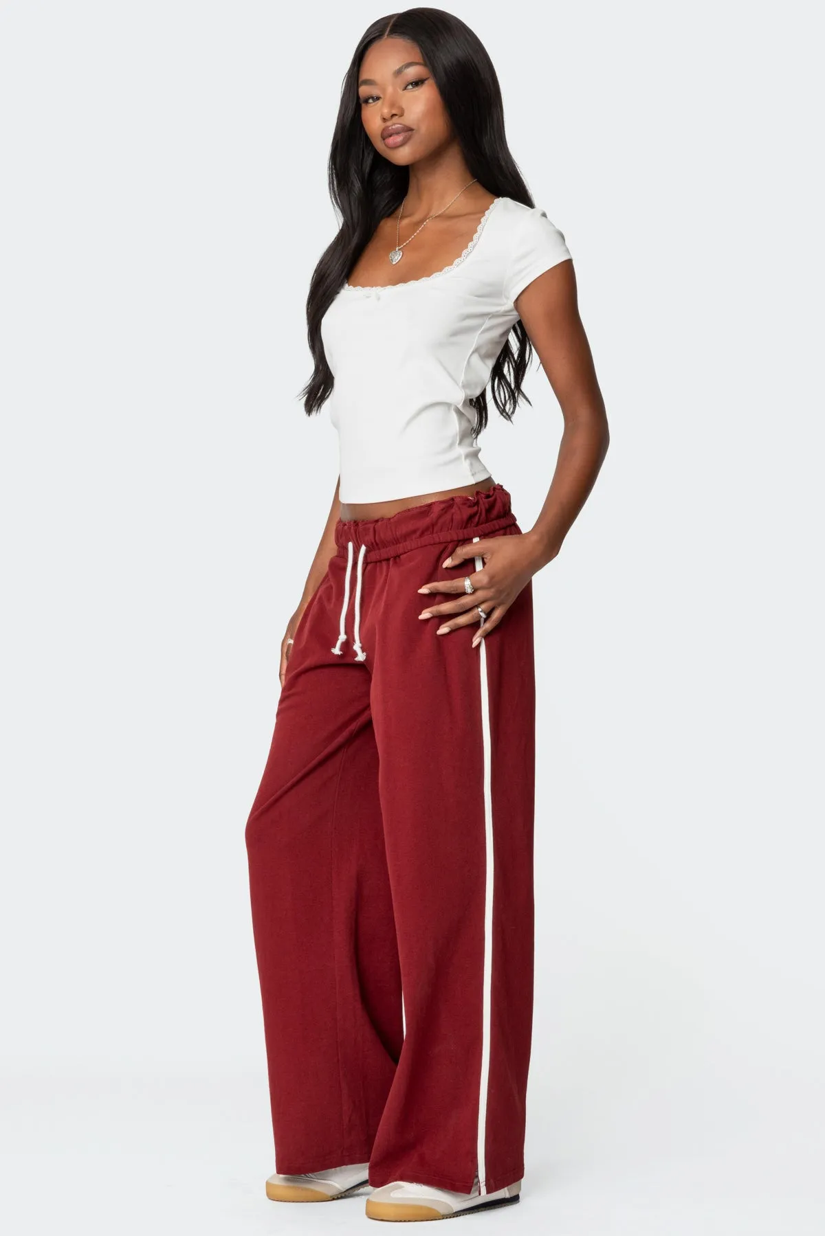 Priscilla Lace Trim T Shirt sold by Edikted product image thumbnail 4