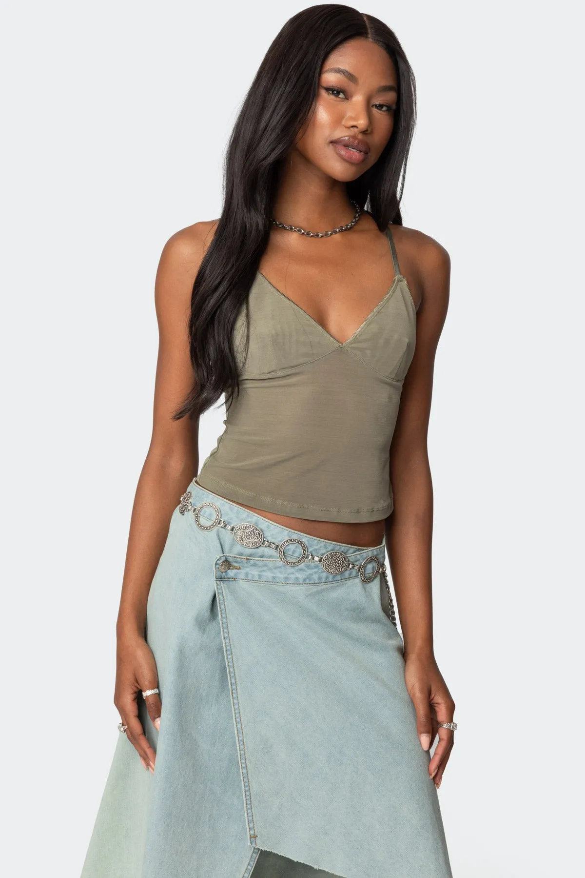 Blake Mesh Tank Top sold by Edikted product image thumbnail 3
