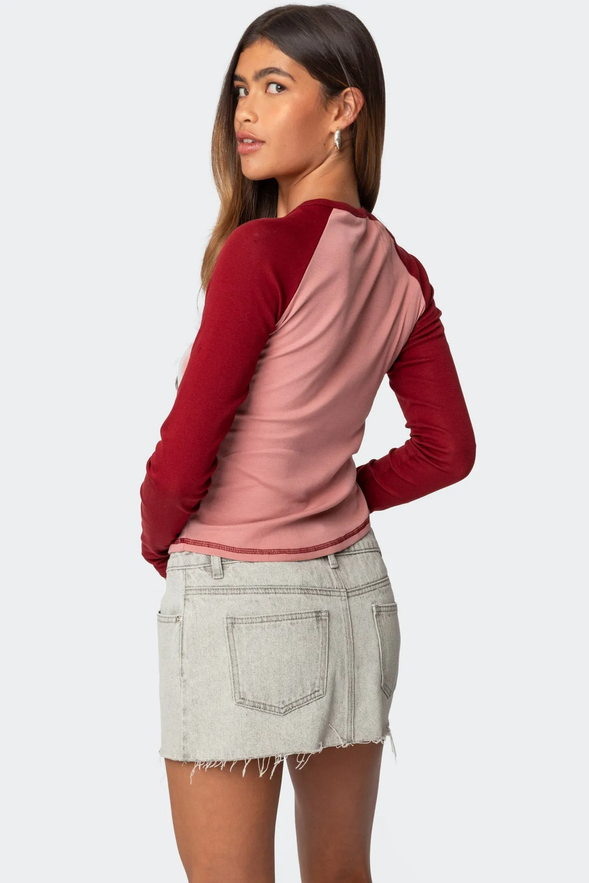 09 Raglan Long Sleeve T Shirt sold by Edikted product image thumbnail 5