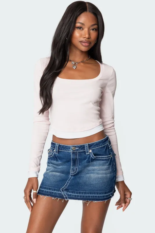 Nykita Layered Long Sleeve T Shirt sold by Edikted