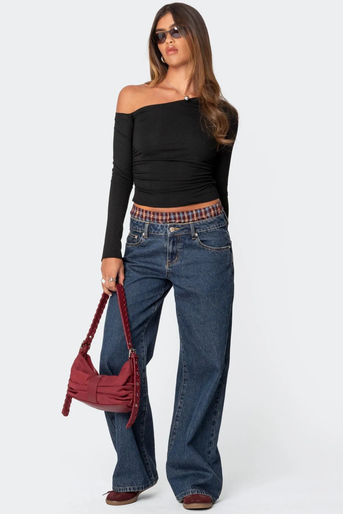 Stacie Asymmetric Long Sleeve Top sold by Edikted product image thumbnail 2