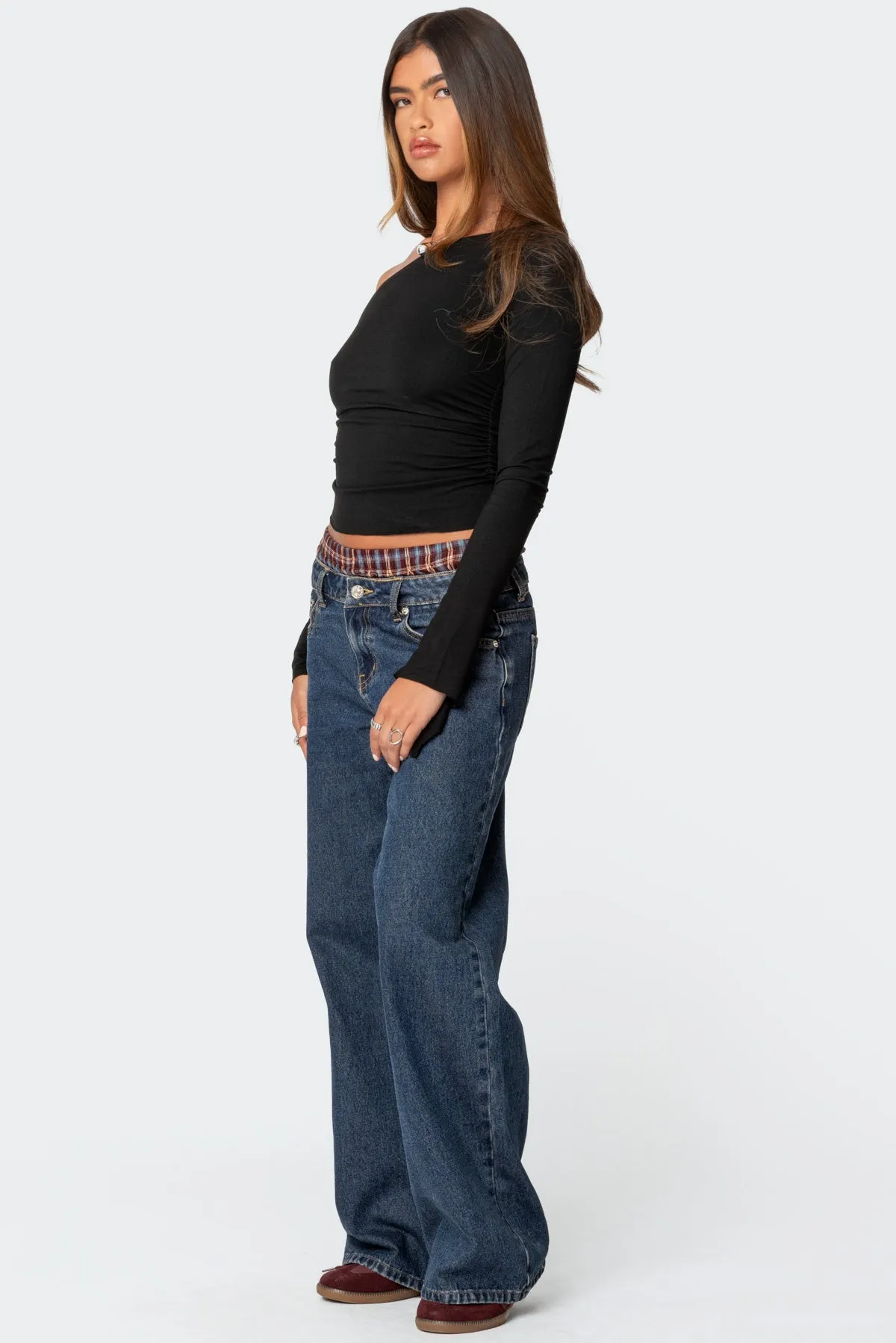 Stacie Asymmetric Long Sleeve Top sold by Edikted product image thumbnail 3