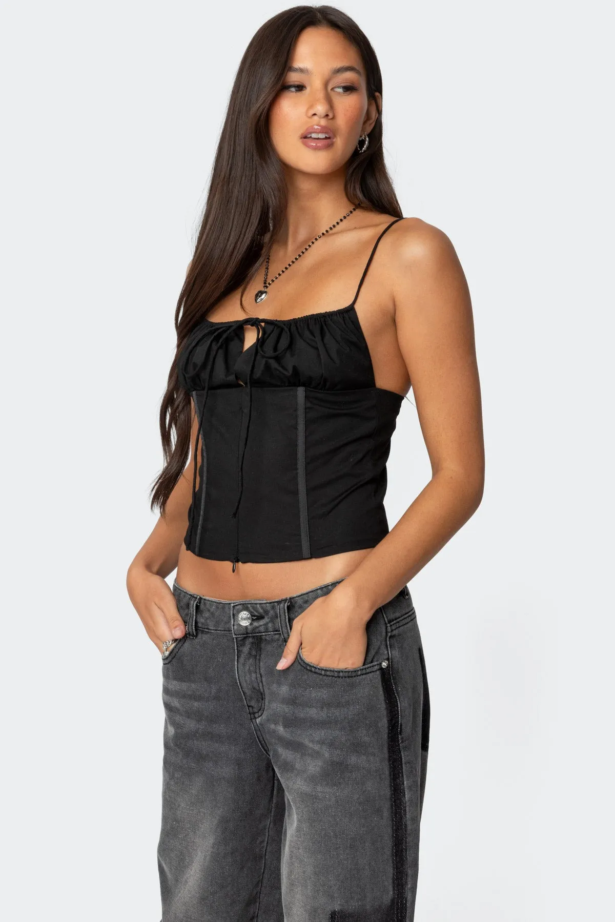Trinitie Poplin Corset sold by Edikted product image thumbnail 3