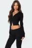 Desiree Knitted Hooded Cardigan sold by Edikted