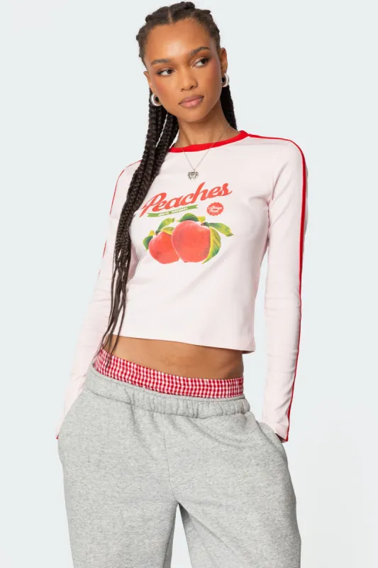 Peachy Long Sleeve T Shirt sold by Edikted