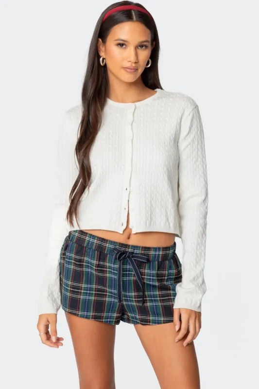 Crisada Cable Knit Cardigan sold by Edikted