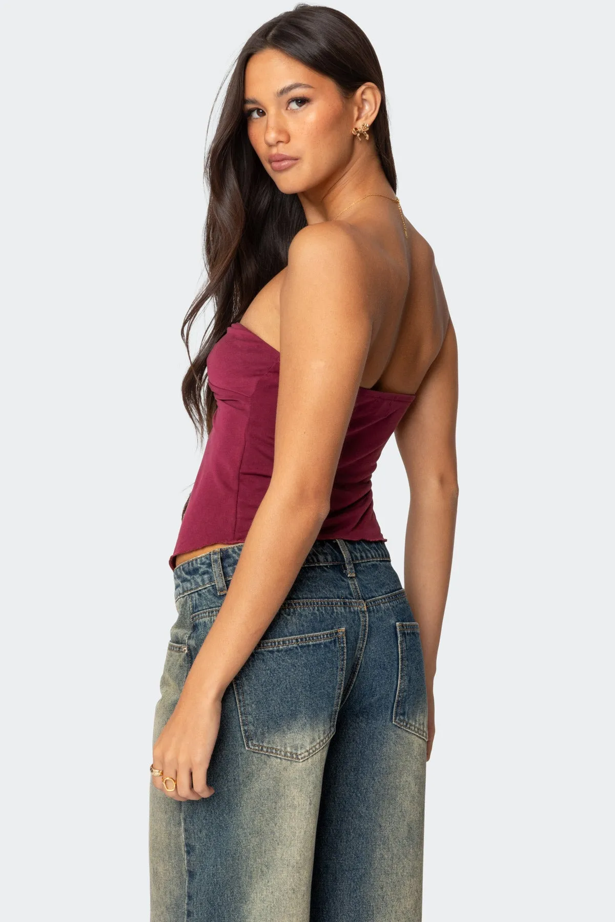 Twisted Split Front Tube Top sold by Edikted product image thumbnail 5