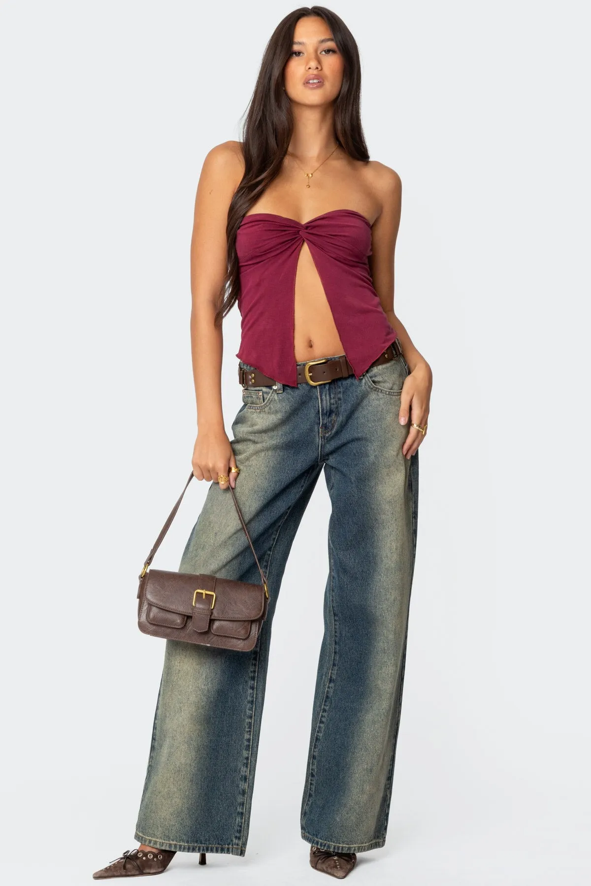 Twisted Split Front Tube Top sold by Edikted product image thumbnail 2