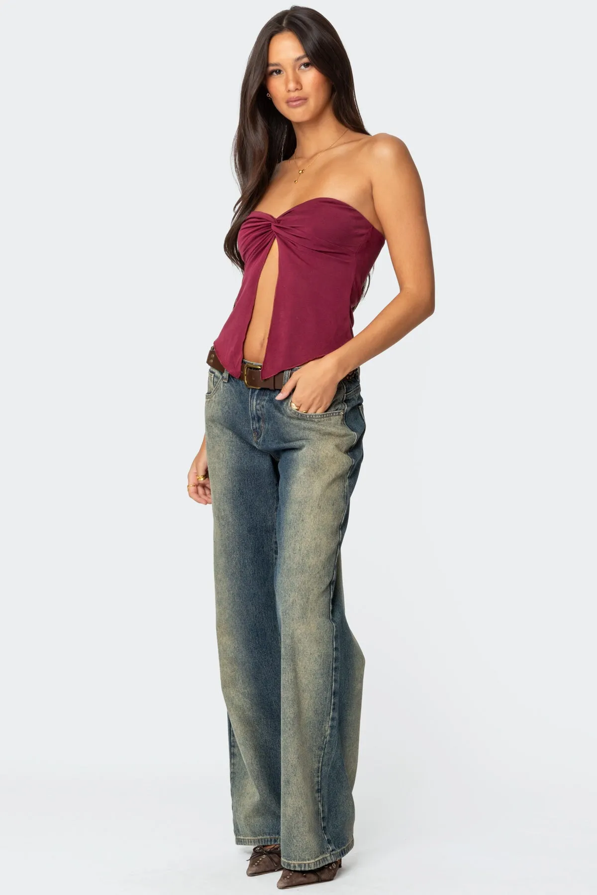 Twisted Split Front Tube Top sold by Edikted product image thumbnail 4