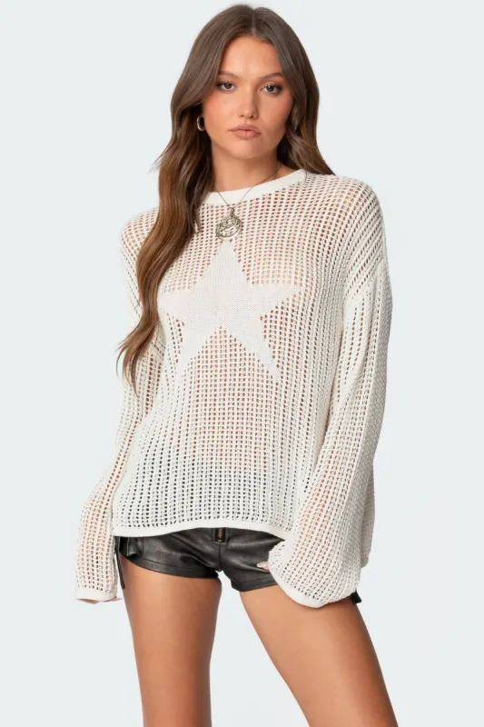 Seeing Stars Oversized Sweater sold by Edikted
