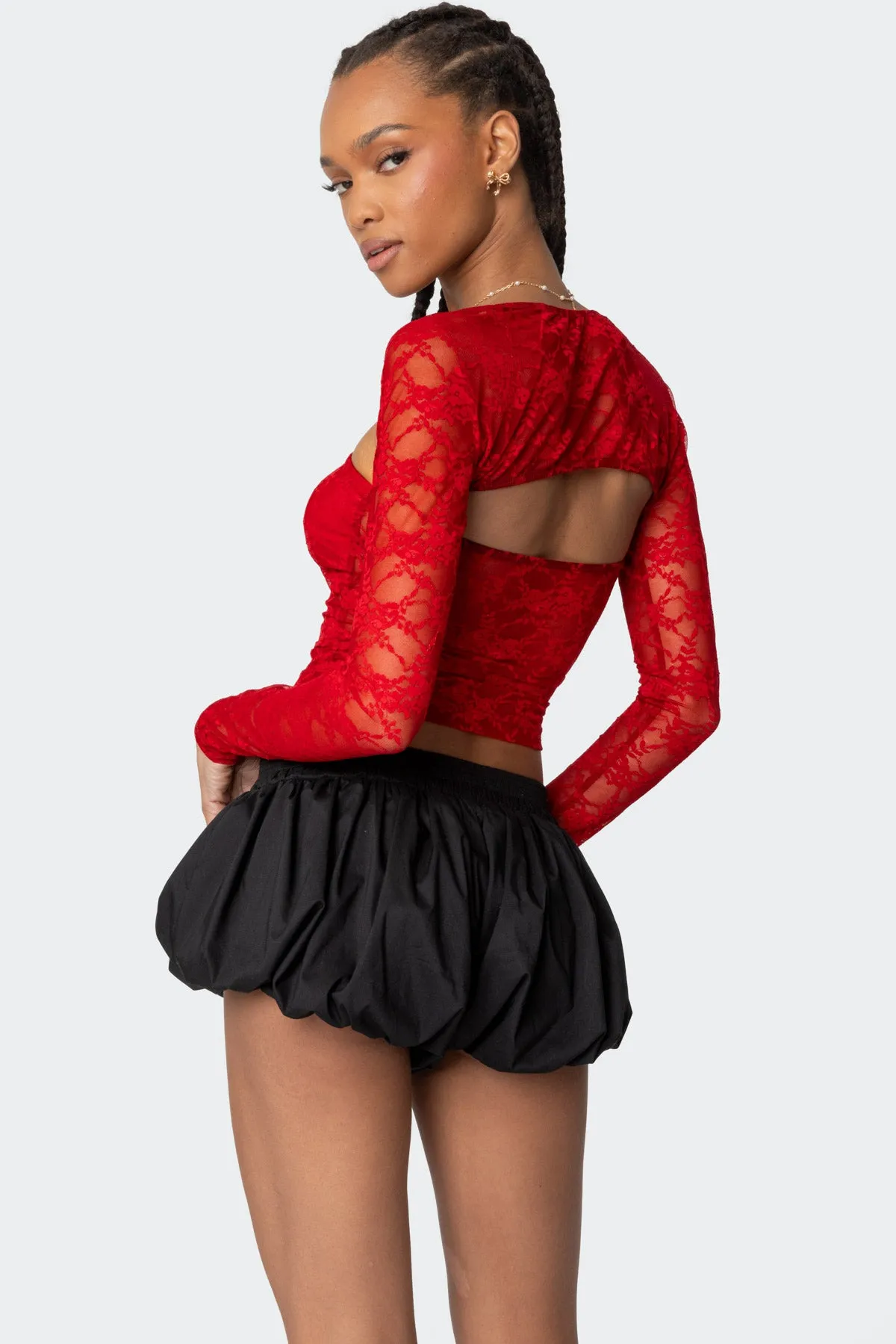 Addison Sheer Lace Two Piece Top sold by Edikted product image thumbnail 3