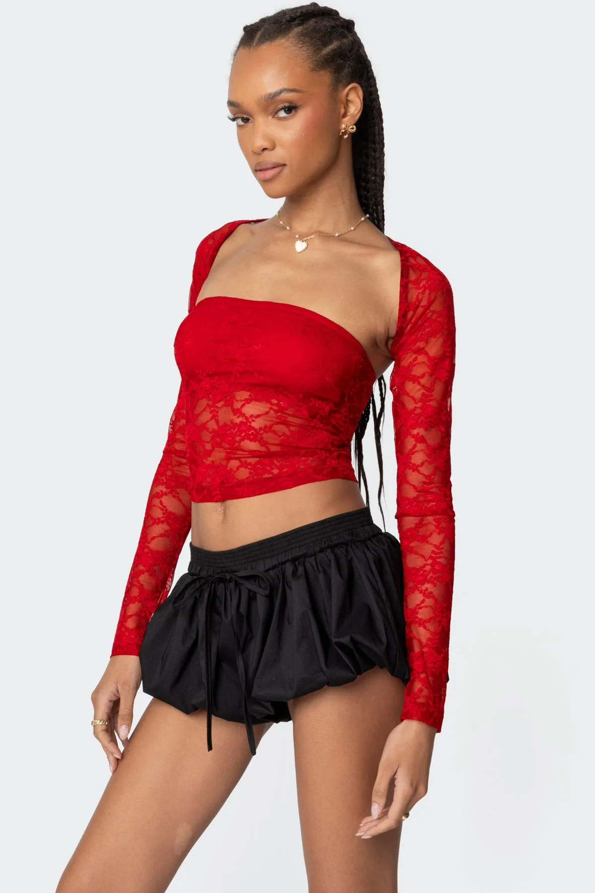 Addison Sheer Lace Two Piece Top sold by Edikted product image thumbnail 4