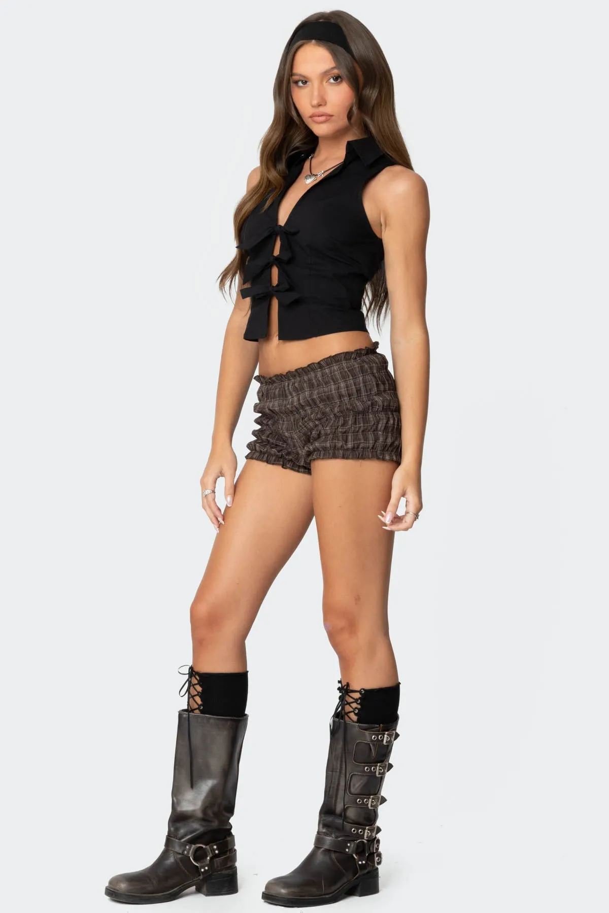 Beau Tie Front Top sold by Edikted product image thumbnail 4