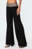 Leopard Fold Over Pants sold by Edikted