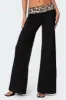 Leopard Fold Over Pants sold by Edikted