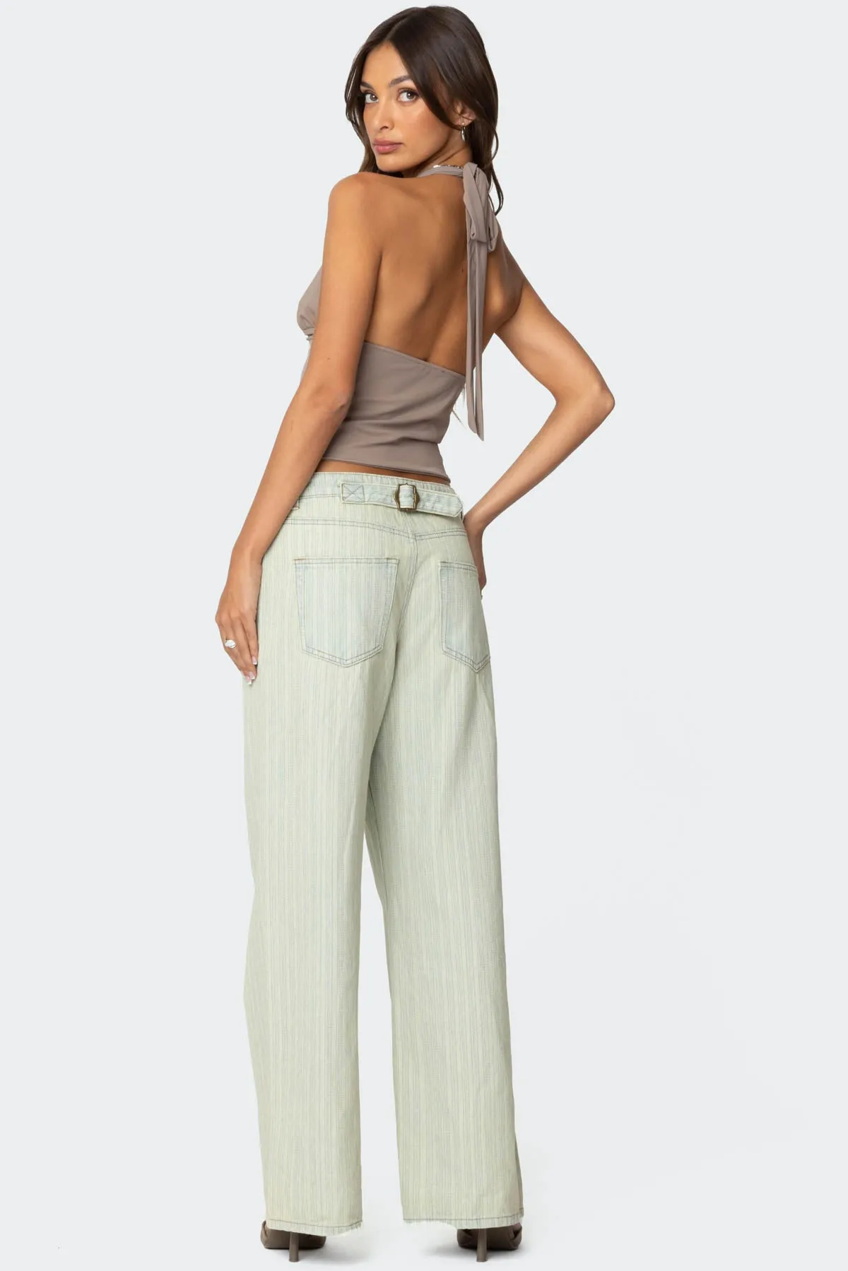 Mila Plunge Neck Halter Top sold by Edikted product image thumbnail 2