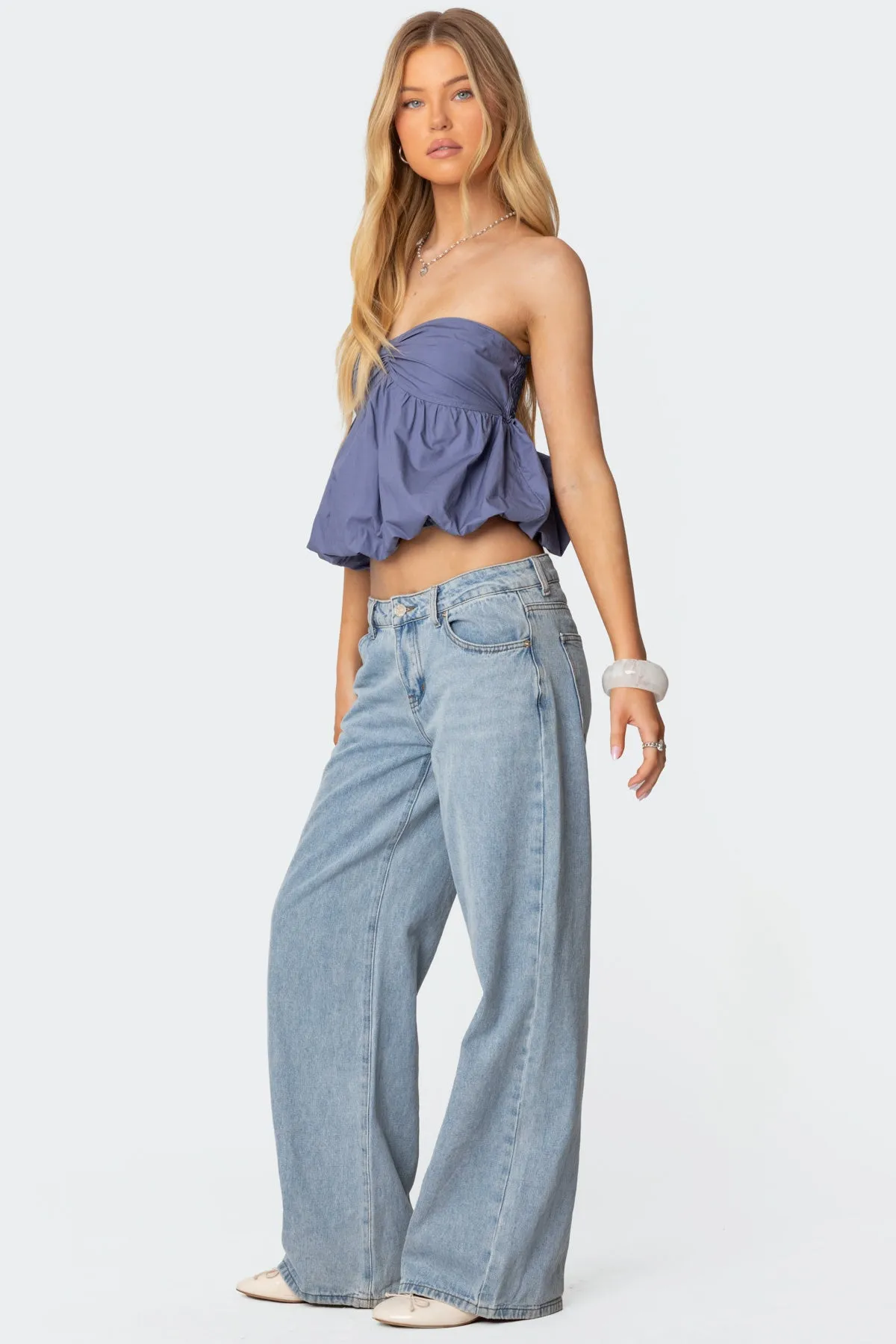 Serina Strapless Bubble Top sold by Edikted product image thumbnail 4