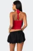 Nyrah Straight Neck Halter Top sold by Edikted
